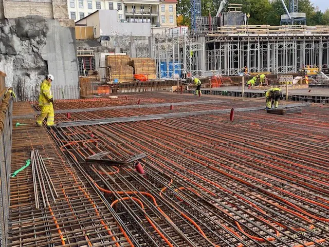 Betongstøp på byggeplass