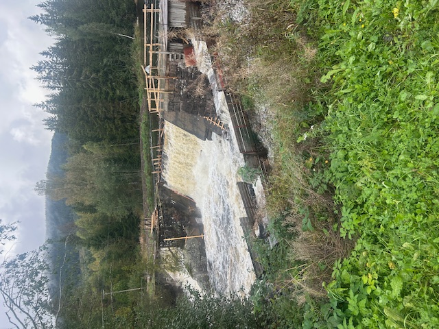 Betongarbeider ved Glassverksdammen, Hurdal